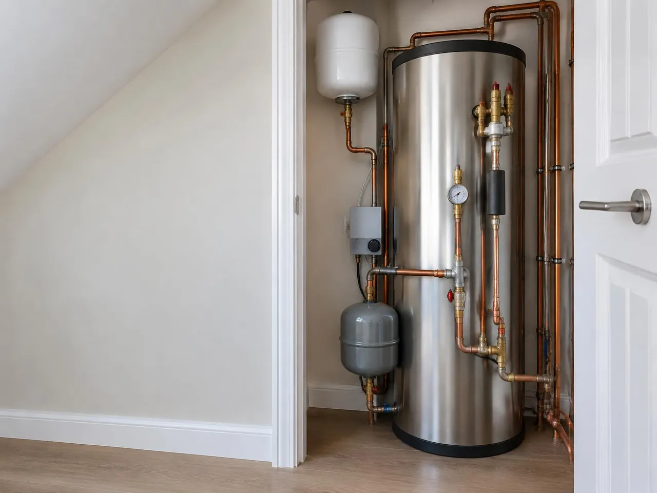 Representative unvented cylinders in a customer's home